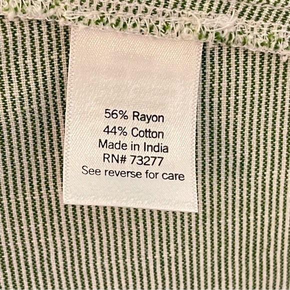 NEW‼️LAUREN CONRAD Pinstripe Ruffle Peplum Sleeveless Top w/‎ Belt, 1X - Picture 7 of 9